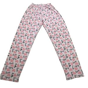 Melocoton Pyjamas "Hello Love" Pajama Bottoms; Pink/Grey; Size M; Exc.‎ cond.